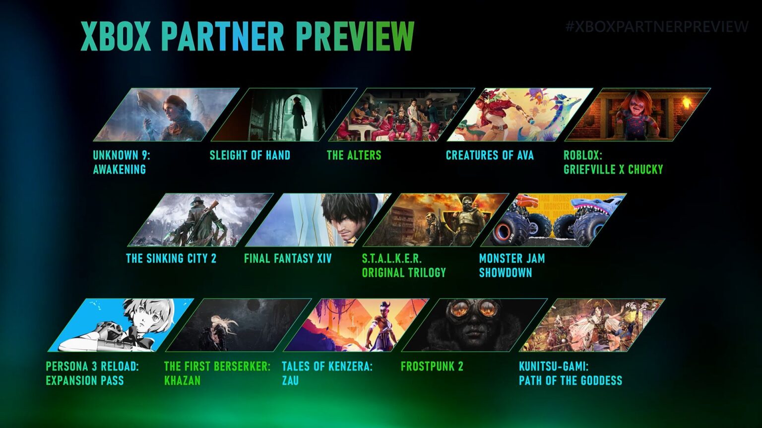 Tudo mostrado no evento Xbox Partner Preview